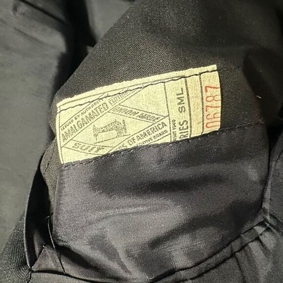 Vintage 1960s Charcoal Grey Hand made lightweight wool blend blazer size 42R - Picture 7 of 13